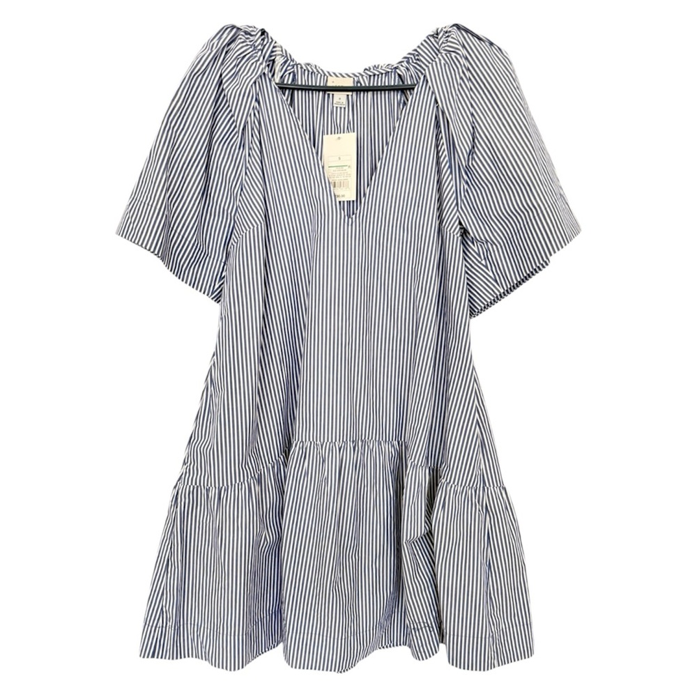 A New Day Blue and White Striped Casual Dress
